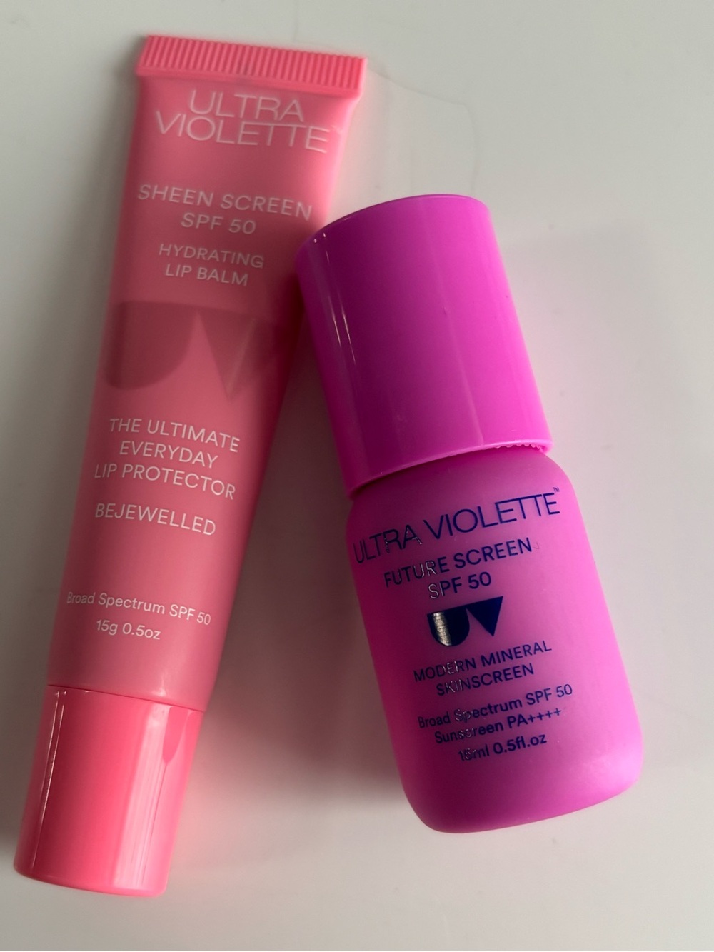 NEW Ultra Violette SPF Lip Balm (full size) and Modern Mineral sunscreen, SPF 50